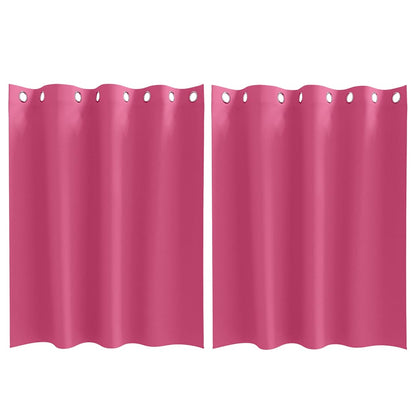 vidaXL Verdunkelungs-Vorhänge mit Ringen 2 pcs Helles Pink
