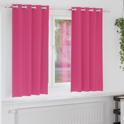 vidaXL Verdunkelungs-Vorhänge mit Ringen 2 pcs Helles Pink