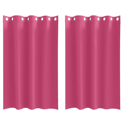 vidaXL Verdunkelungs-Vorhänge mit Ringen 2 pcs Helles Pink