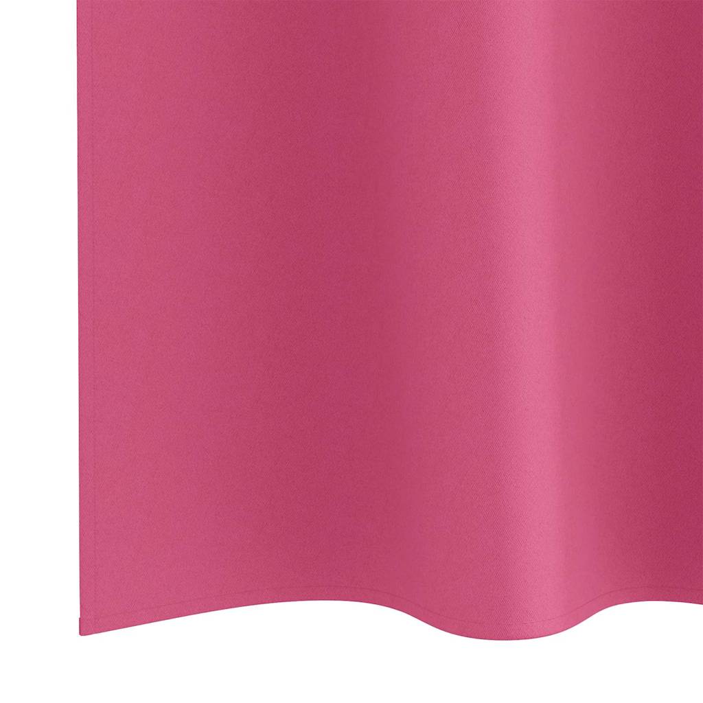 vidaXL Verdunkelungs-Vorhänge mit Ringen 2 pcs Helles Pink