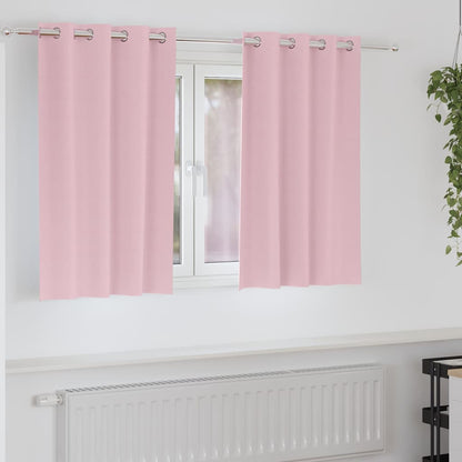 Verdunkelungs-Vorhänge mit Ringen 2 pcs Babyrosa 140 x 140 cm