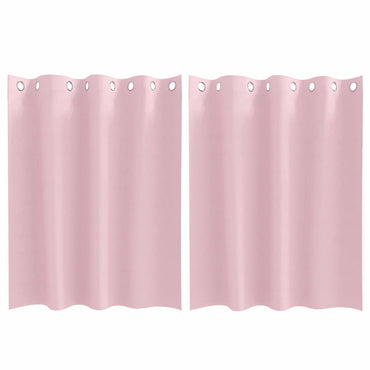 vidaXL Verdunkelungs-Vorhänge mit Ringen 2 pcs Babyrosa 140 x 140 cm