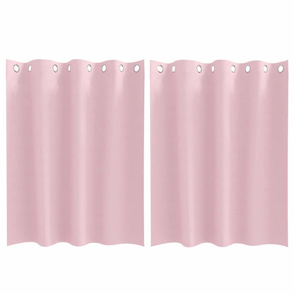 Verdunkelungs-Vorhänge mit Ringen 2 pcs Babyrosa 140 x 140 cm