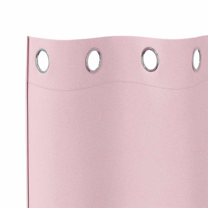 vidaXL Verdunkelungs-Vorhänge mit Ringen 2 pcs Babyrosa 175 x 140 cm