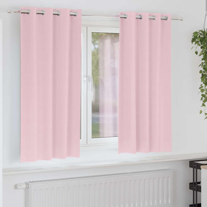 vidaXL Verdunkelungs-Vorhänge mit Ringen 2 pcs Babyrosa 175 x 140 cm