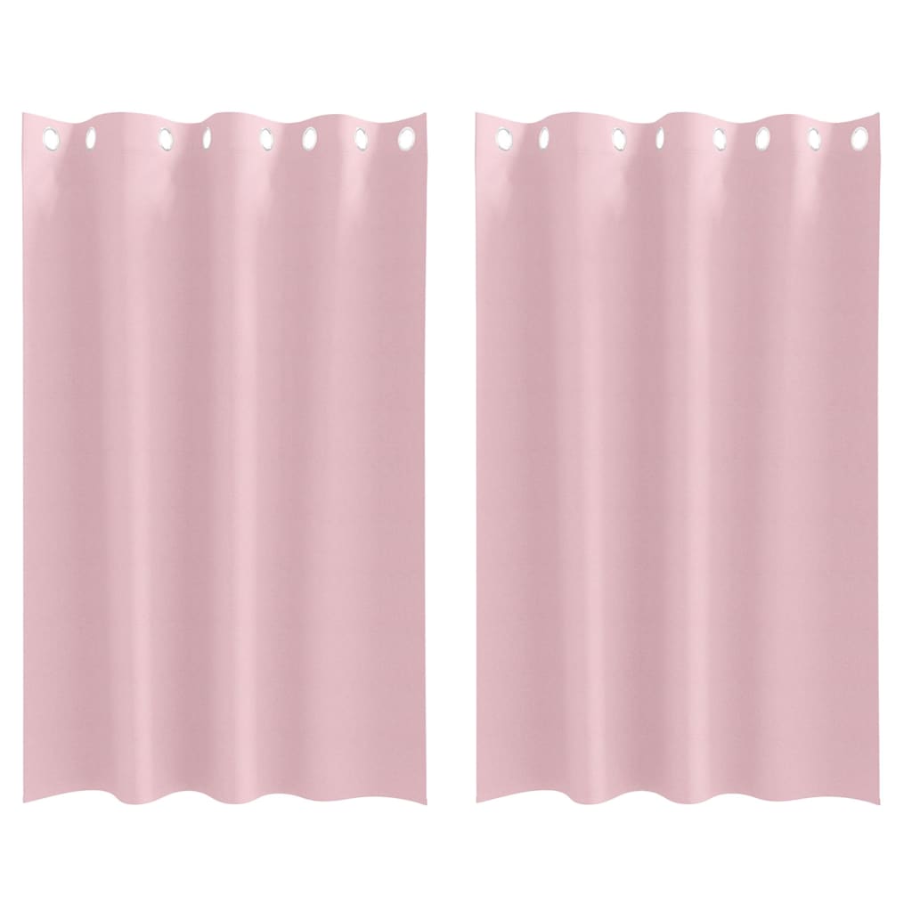 vidaXL Verdunkelungs-Vorhänge mit Ringen 2 pcs Babyrosa 175 x 140 cm