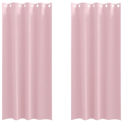 vidaXL Verdunkelungs-Vorhänge mit Ringen 2 pcs Babyrosa 245 x 140 cm