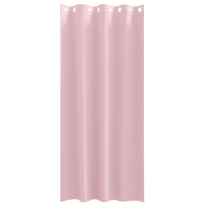 vidaXL Verdunkelungs-Vorhänge mit Ringen 2 pcs Babyrosa 260 x 140 cm