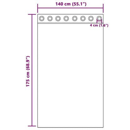 Verdunkelungs-Vorhänge mit Ringen 2 pcs Terrakotta 175 x 140 cm