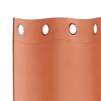 vidaXL Verdunkelungs-Vorhänge mit Ringen 2 pcs Terrakotta 260 x 140 cm