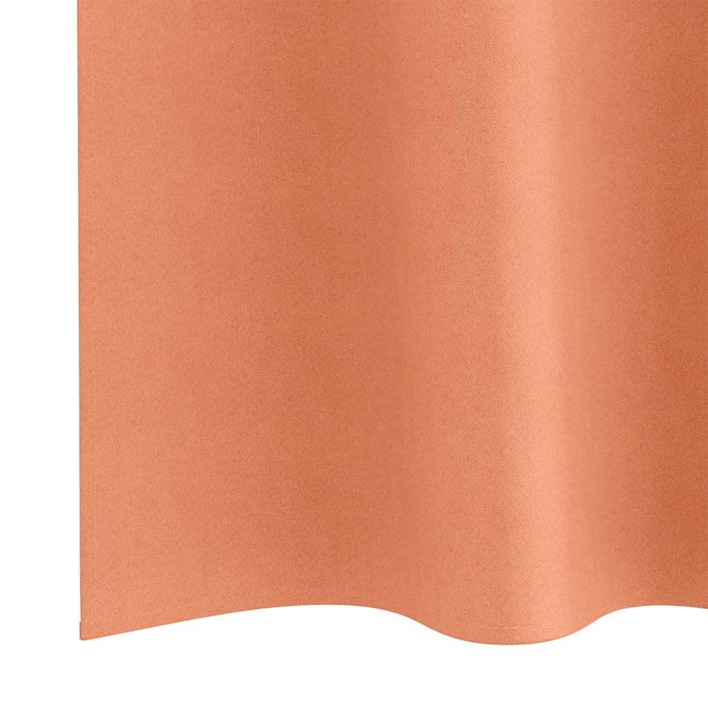 vidaXL Verdunkelungs-Vorhänge mit Ringen 2 pcs Terrakotta 260 x 140 cm