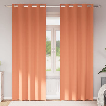 vidaXL Verdunkelungs-Vorhänge mit Ringen 2 pcs Terrakotta 260 x 140 cm