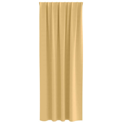 vidaXL Verdunkelungs-Vorhänge mit Ringen 2 pcs Beige 245 x 140 cm