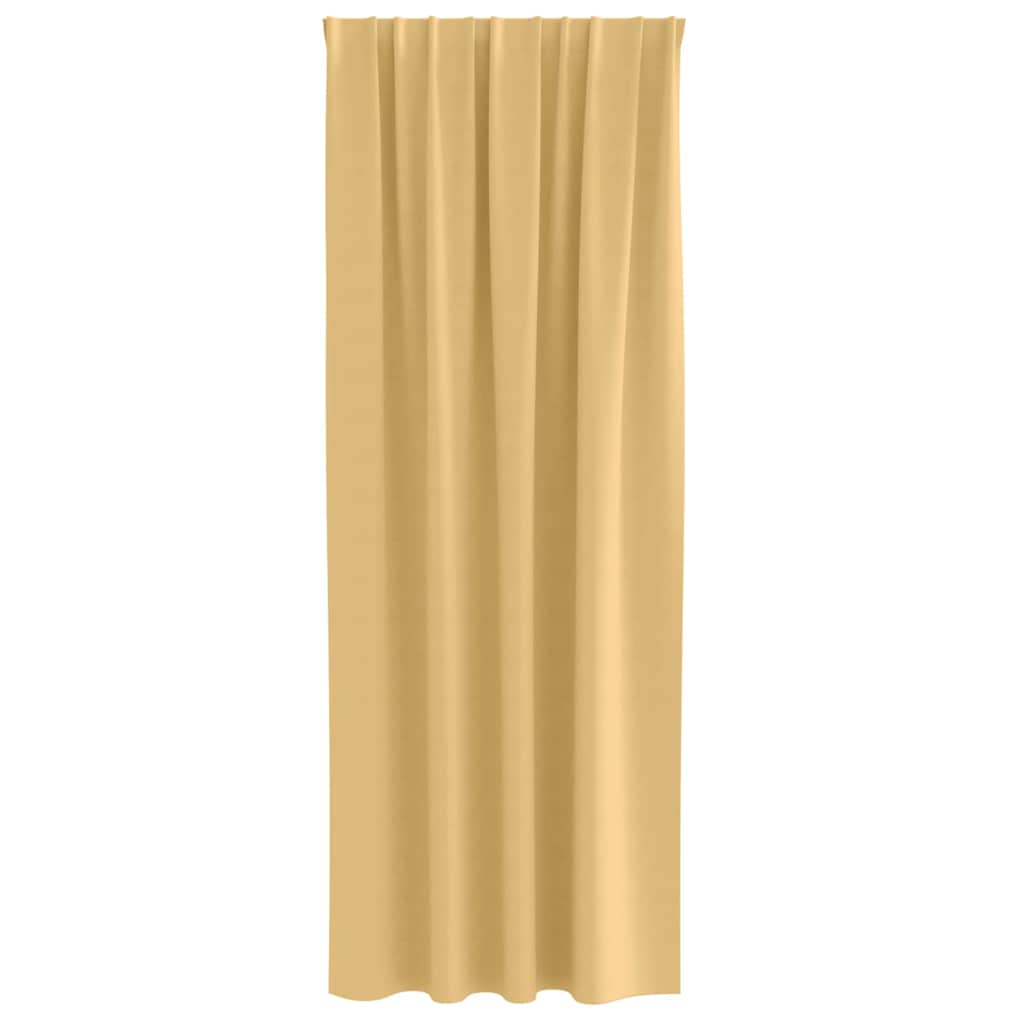 vidaXL Verdunkelungs-Vorhänge mit Ringen 2 pcs Beige 260 x 140 cm