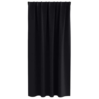 vidaXL Verdunkelungs-Vorhänge mit Ringen 2 pcs Schwarz 175 x 140 cm