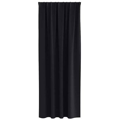 Verdunkelungs-Vorhänge mit Ringen 2 pcs Schwarz 245 x 140 cm