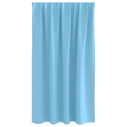 vidaXL Verdunkelungs-Vorhänge mit Ringen 2 pcs Himmelblau 140 x 140 cm