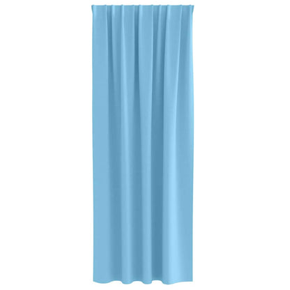 vidaXL Verdunkelungs-Vorhänge mit Ringen 2 pcs Himmelblau 225 x 140 cm