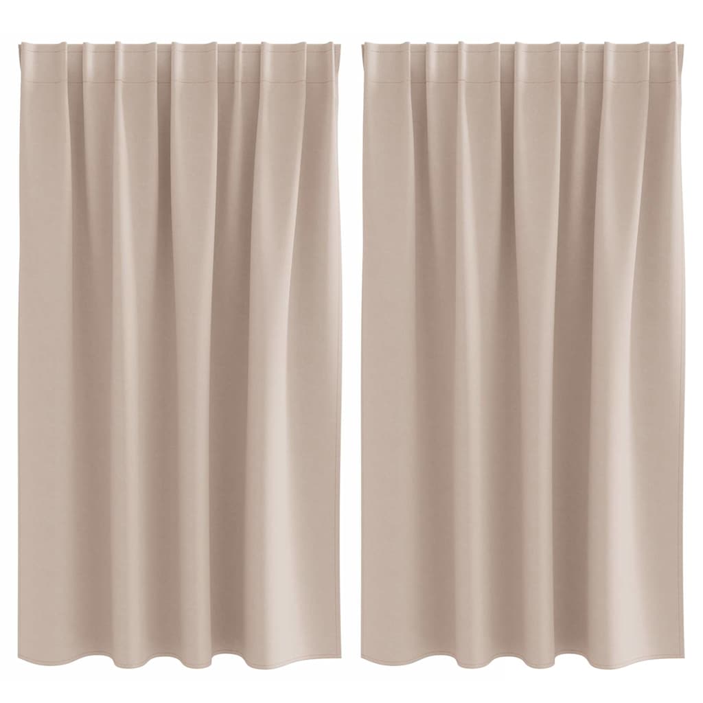 vidaXL Verdunkelungsvorhänge mit Vorhängen Taupe Polyester