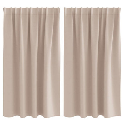 vidaXL Verdunkelungsvorhänge mit Vorhängen Taupe Polyester