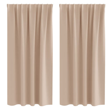 vidaXL Verdunkelungs-Vorhänge mit Ringen 2 pcs Taupe 175 x 140 cm