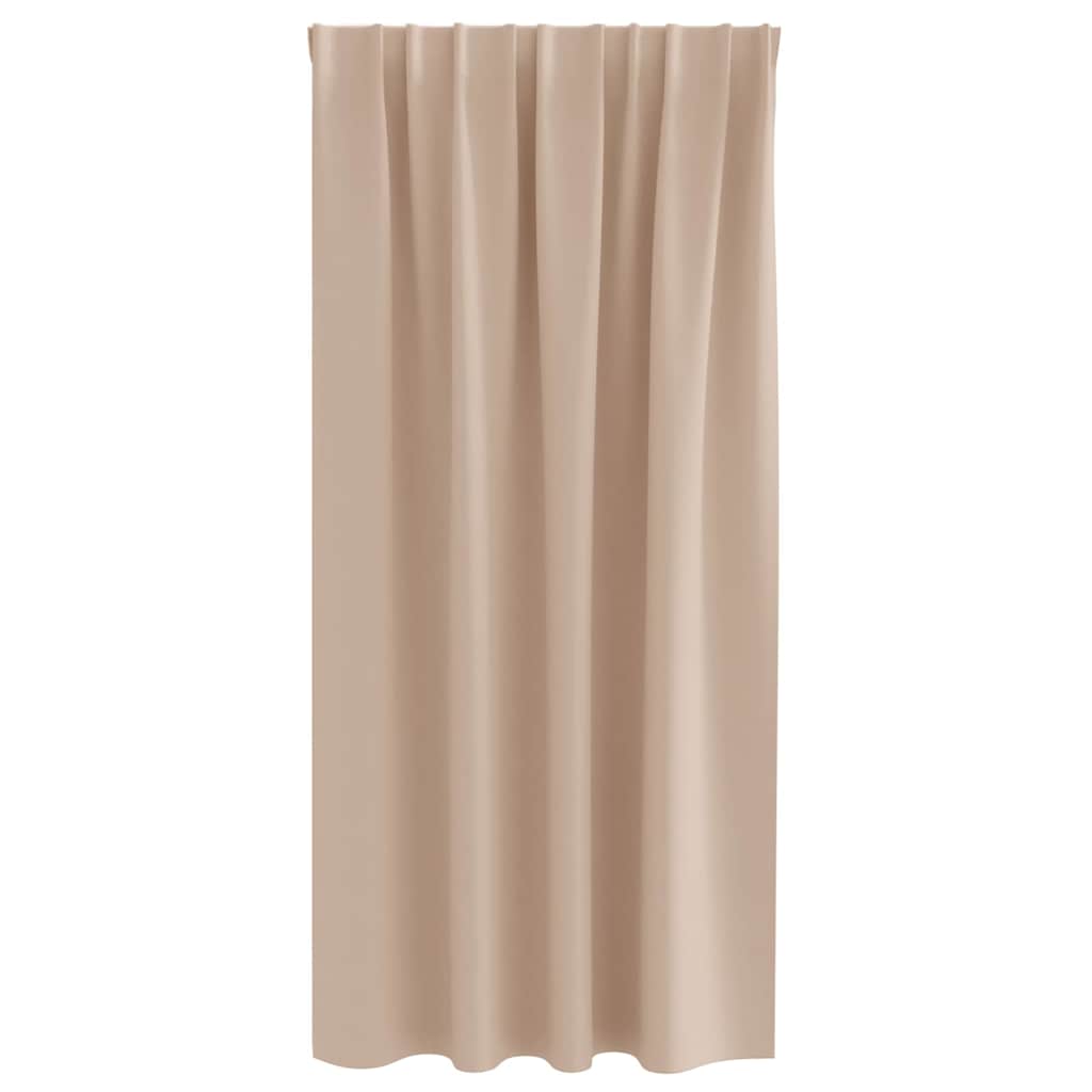 vidaXL Verdunkelungs-Vorhänge mit Ringen 2 pcs Taupe 175 x 140 cm