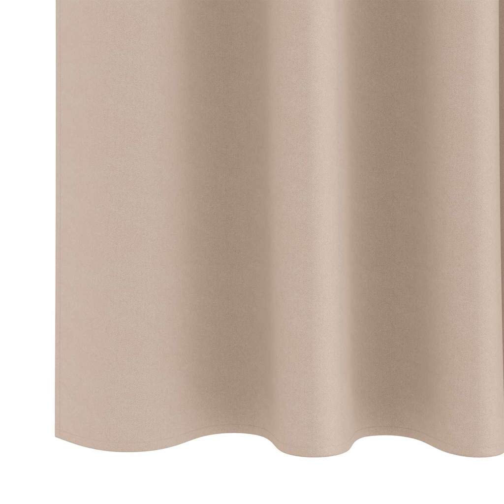 Verdunkelungs-Vorhänge mit Ringen 2 pcs Taupe 225 x 140 cm