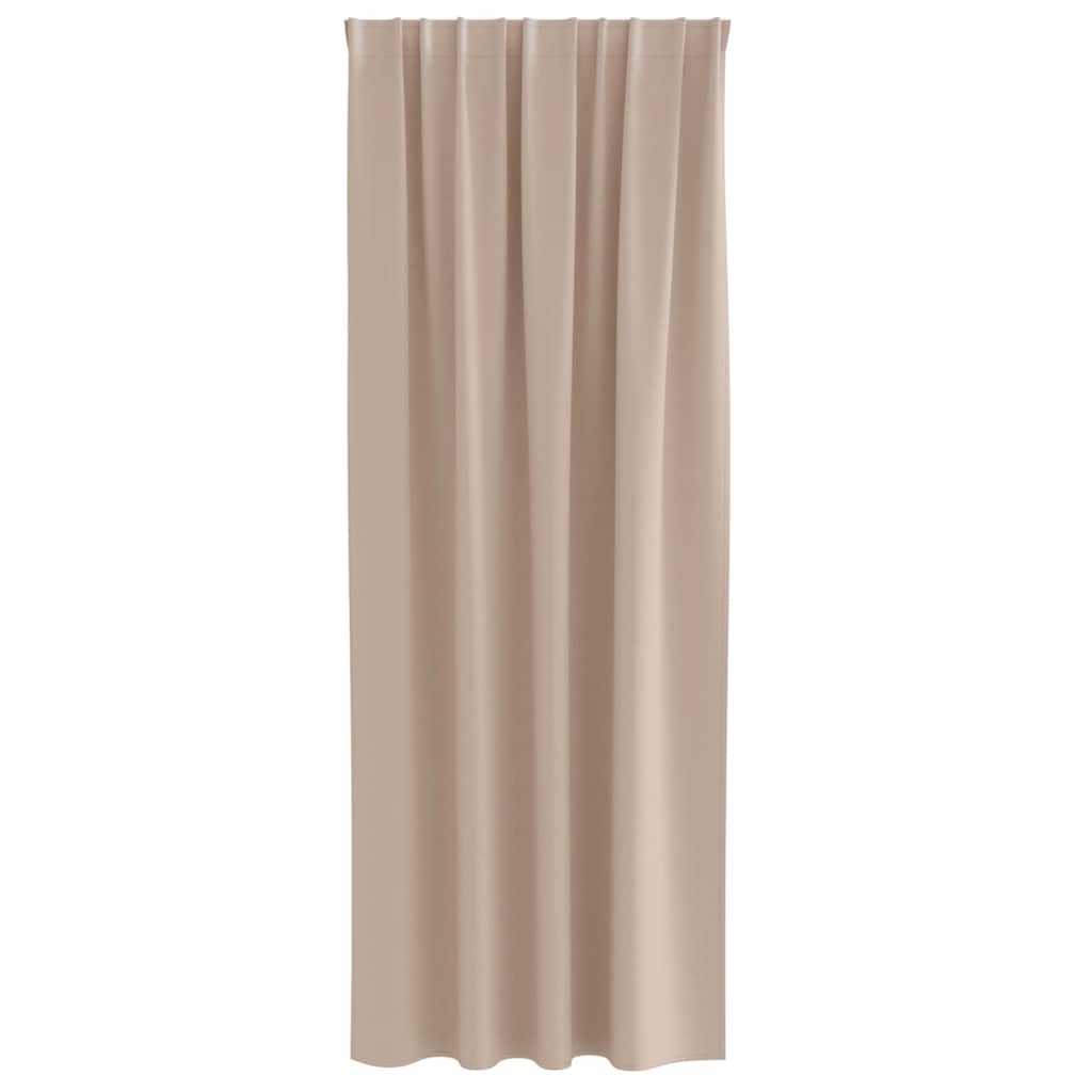 vidaXL Verdunkelungs-Vorhänge mit Ringen 2 pcs Taupe 245 x 140 cm