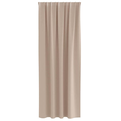 vidaXL Verdunkelungs-Vorhänge mit Ringen 2 pcs Taupe 245 x 140 cm