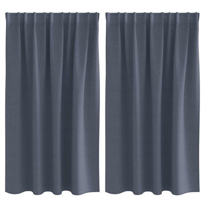Verdunkelungs-Vorhänge mit Ringen 2 pcs Anthrazit 140 x 140 cm