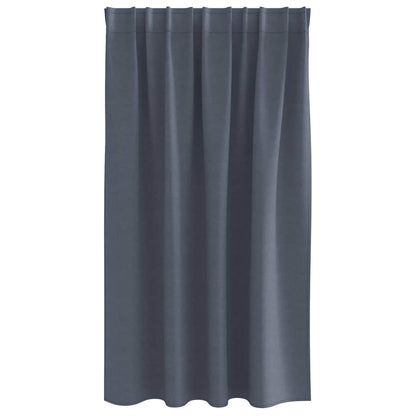 Verdunkelungs-Vorhänge mit Ringen 2 pcs Anthrazit 140 x 140 cm
