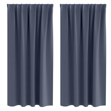vidaXL Verdunkelungs-Vorhänge mit Ringen 2 pcs Anthrazit 175 x 140 cm