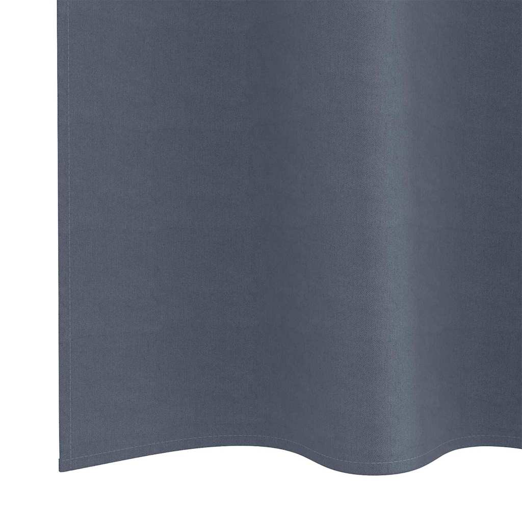 vidaXL Verdunkelungs-Vorhänge mit Ringen 2 pcs Anthrazit 225 x 140 cm