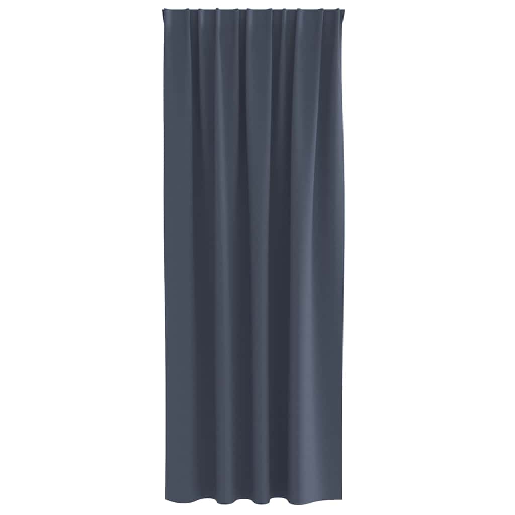 vidaXL Verdunkelungs-Vorhänge mit Ringen 2 pcs Anthrazit 225 x 140 cm
