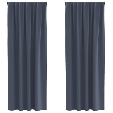 vidaXL Verdunkelungs-Vorhänge mit Ringen 2 pcs Anthrazit 260 x 140 cm