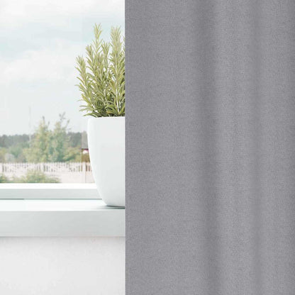 vidaXL Verdunkelungs-Vorhänge mit Ringen 2 pcs Hellgrau 245 x 140 cm