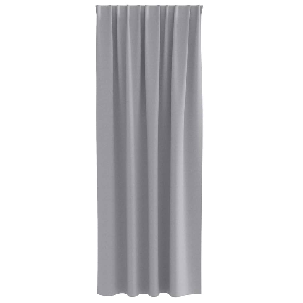 vidaXL Verdunkelungs-Vorhänge mit Ringen 2 pcs Hellgrau 245 x 140 cm