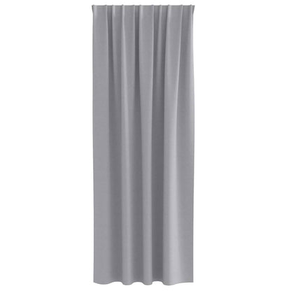 vidaXL Verdunkelungs-Vorhänge mit Ringen 2 pcs Hellgrau 245 x 140 cm