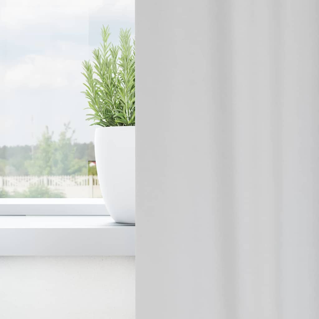 vidaXL Verdunkelungs-Vorhänge mit Ringen 2 pcs Helles Grau