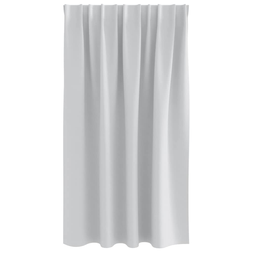 vidaXL Verdunkelungs-Vorhänge mit Ringen 2 pcs Helles Grau