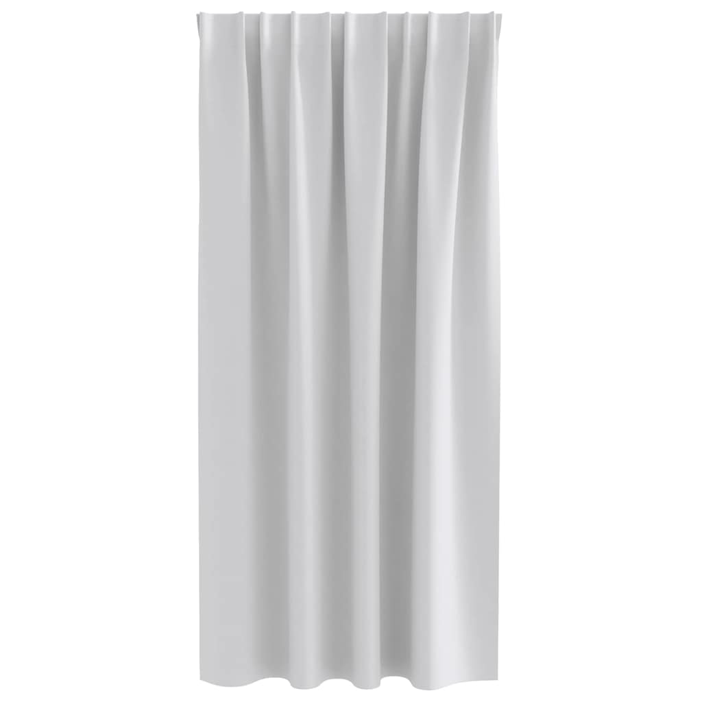 vidaXL Verdunkelungs-Vorhänge mit Ringen 2 pcs Hellgrau 175 x 140 cm