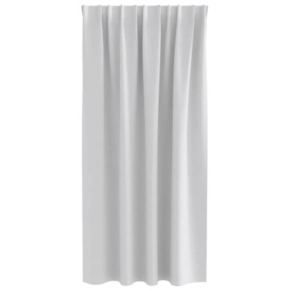 vidaXL Verdunkelungs-Vorhänge mit Ringen 2 pcs Hellgrau 175 x 140 cm