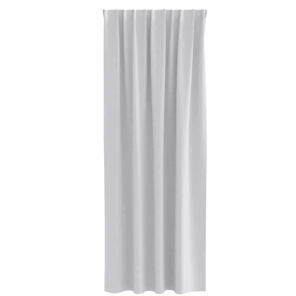 vidaXL Verdunkelungs-Vorhänge mit Ringen 2 pcs Helles Grau