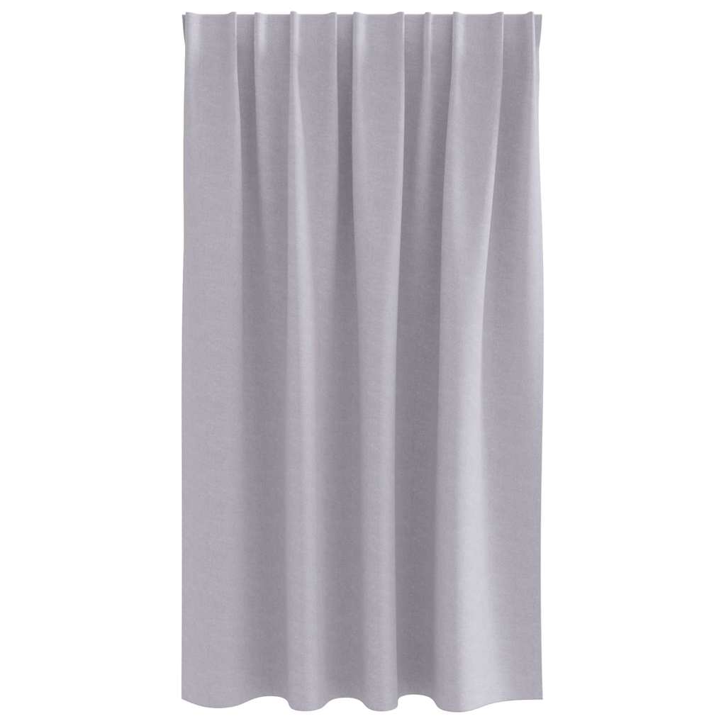 vidaXL Verdunkelungs-Vorhänge mit Ringen 2 pcs Metallic Grau