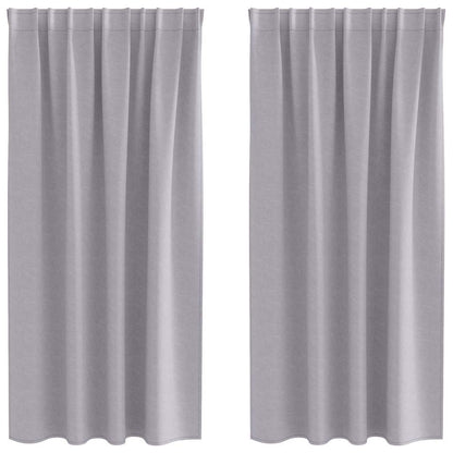 Verdunkelungs-Vorhänge mit Ringen 2 pcs Metallic Grau