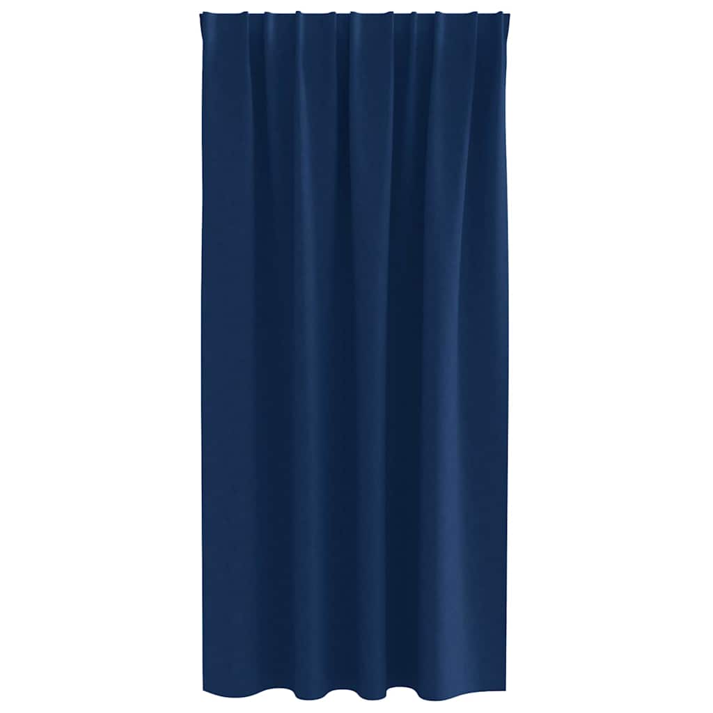 vidaXL Verdunkelungs-Vorhänge mit Ringen 2 pcs Dunkelblau 175 x 140 cm