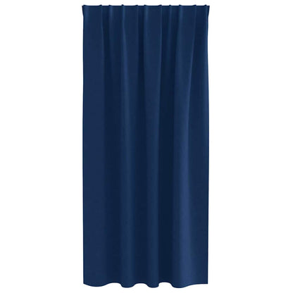 vidaXL Verdunkelungs-Vorhänge mit Ringen 2 pcs Dunkelblau 175 x 140 cm