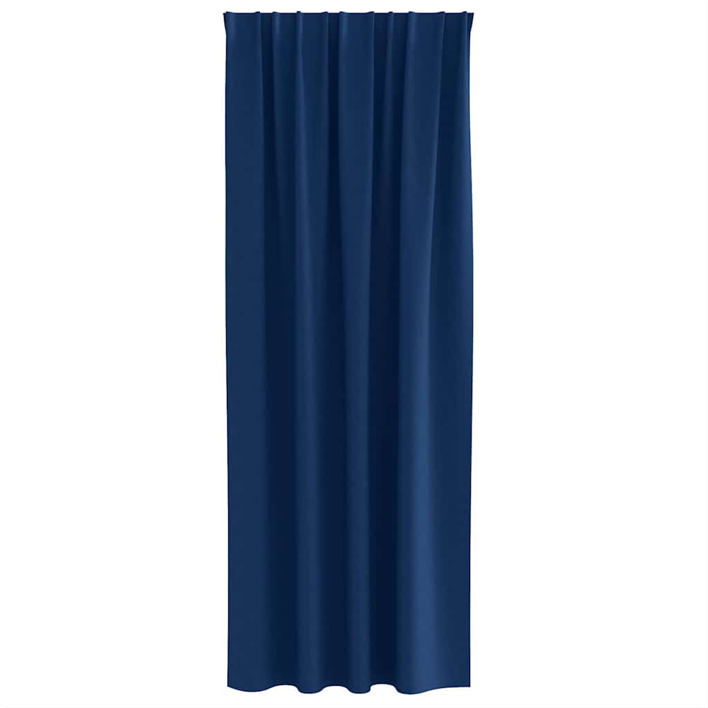vidaXL Verdunkelungs-Vorhänge mit Ringen 2 pcs Dunkelblau 225 x 140 cm
