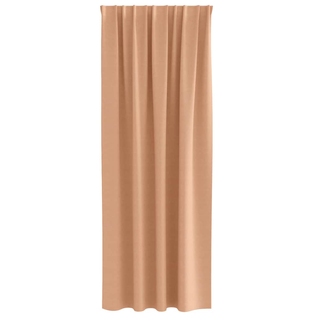 vidaXL Verdunkelungs-Vorhänge mit Ringen 2 pcs Hellbraun 225 x 140 cm