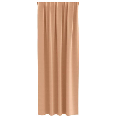 vidaXL Verdunkelungs-Vorhänge mit Ringen 2 pcs Hellbraun 225 x 140 cm